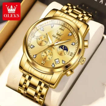 OLEVS 2858 Quartz Stainless Steel Watch for Men’s