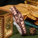 OLEVS 7015 Tungsten steel Strap Quartz Watch For Women